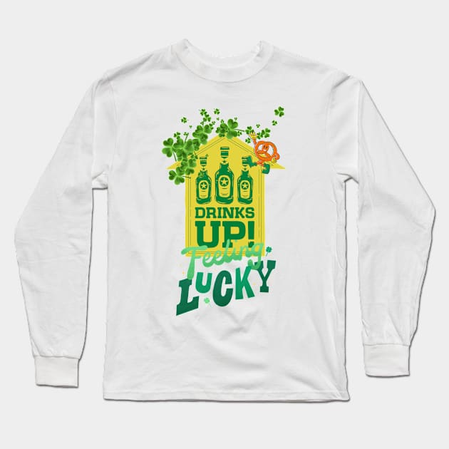 Drinks up St Patrick Long Sleeve T-Shirt by Beyond TShirt